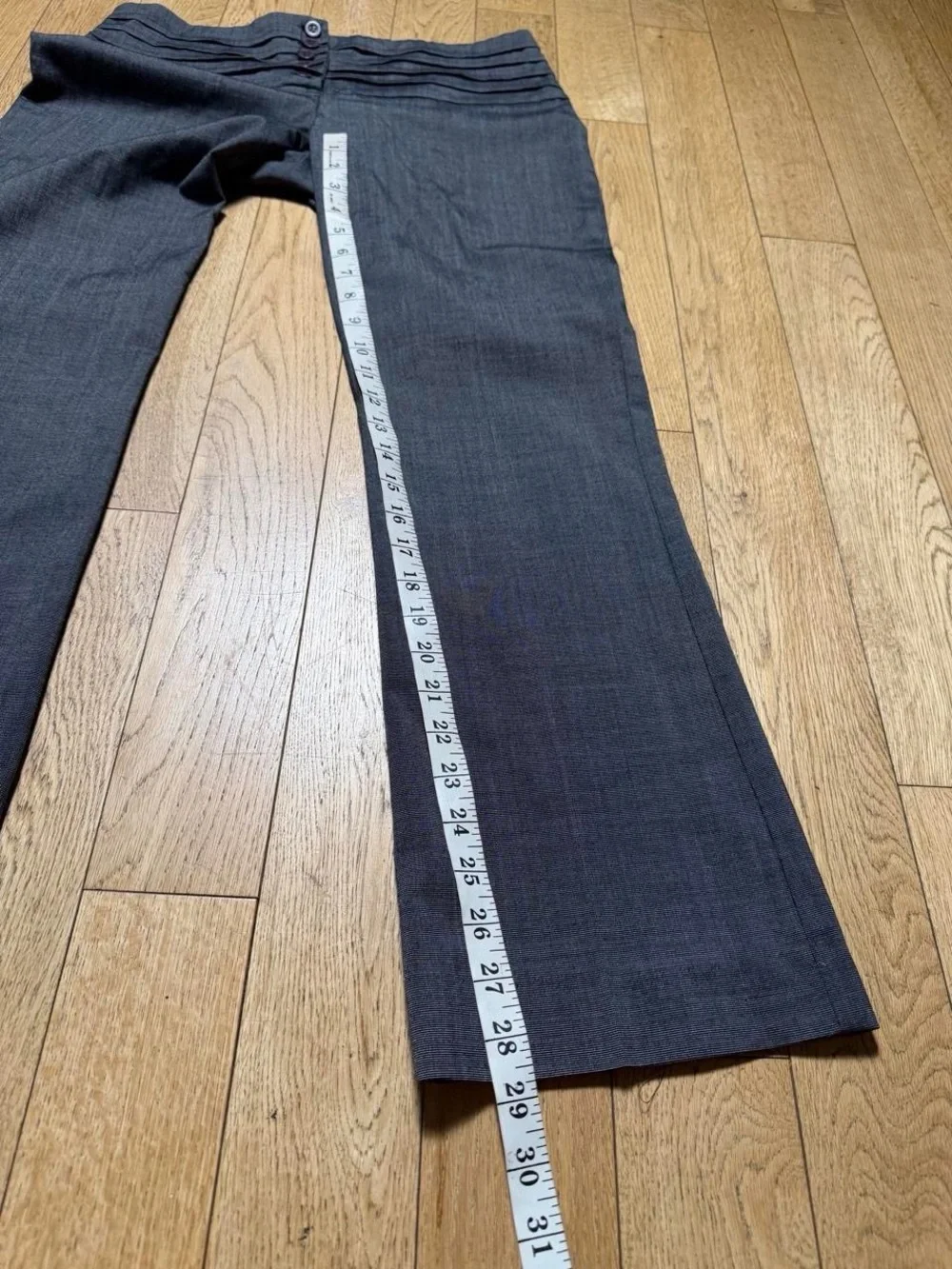 Y2K Grey Pleated Low Rise Trousers Pants